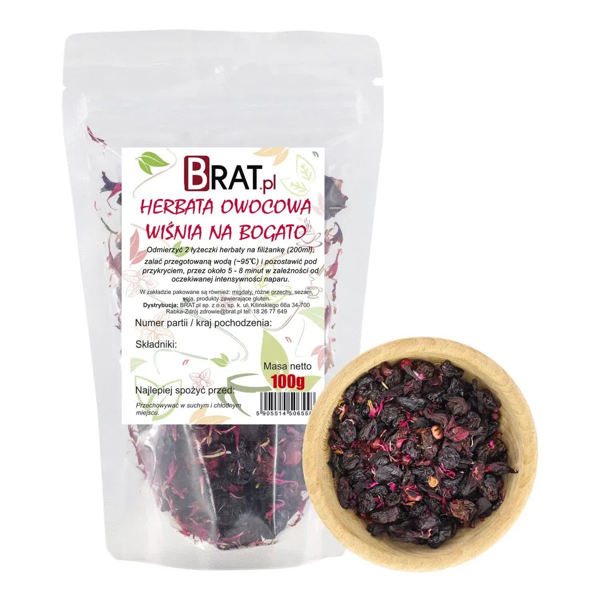 AROMATYCZNA Herbata OWOCOWA - Wiśnia Na Bogato 100g