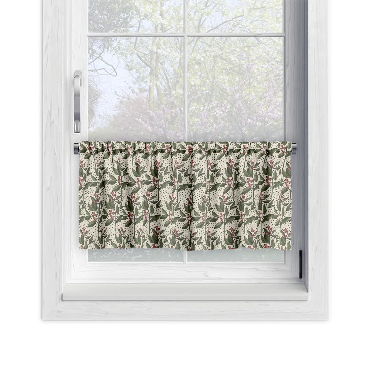 Zazdrostka FLORAL wzór F34 | gałązki żurawiny 30 x 210 cm