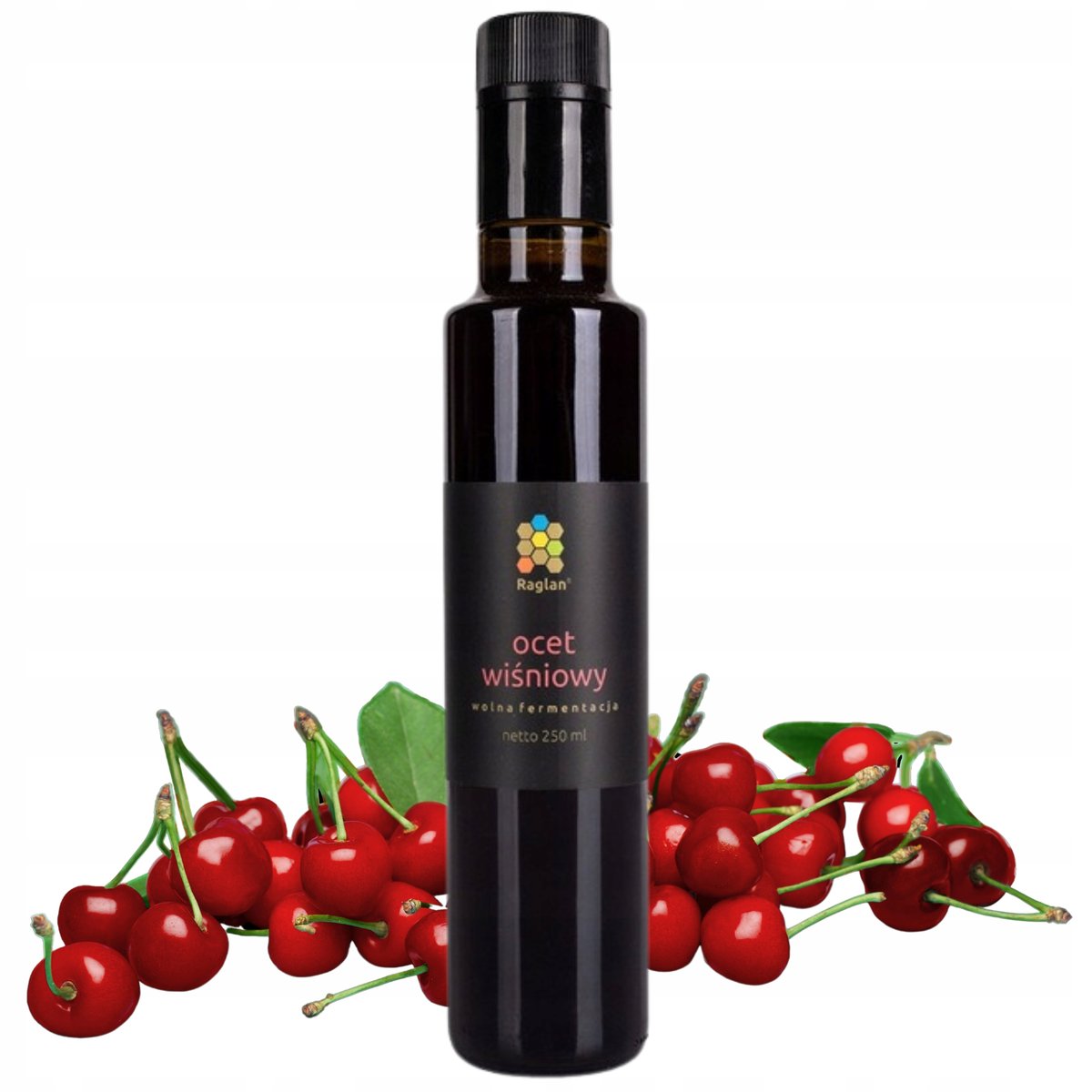 Ocet Wiśniowy 250 ml Naturalny Niefiltrowany Polski Producent RAGLAN