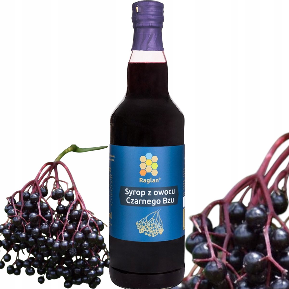 Syrop z owocu Czarnego Bzu 500ml Polski Produkt RAGLAN