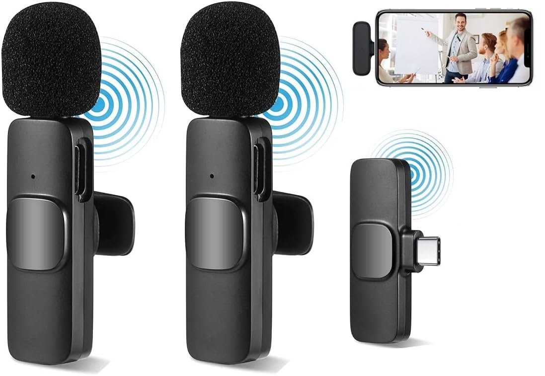 Mikrofon krawatowy 2x nadajnik + odbiornik Android USB-C K9