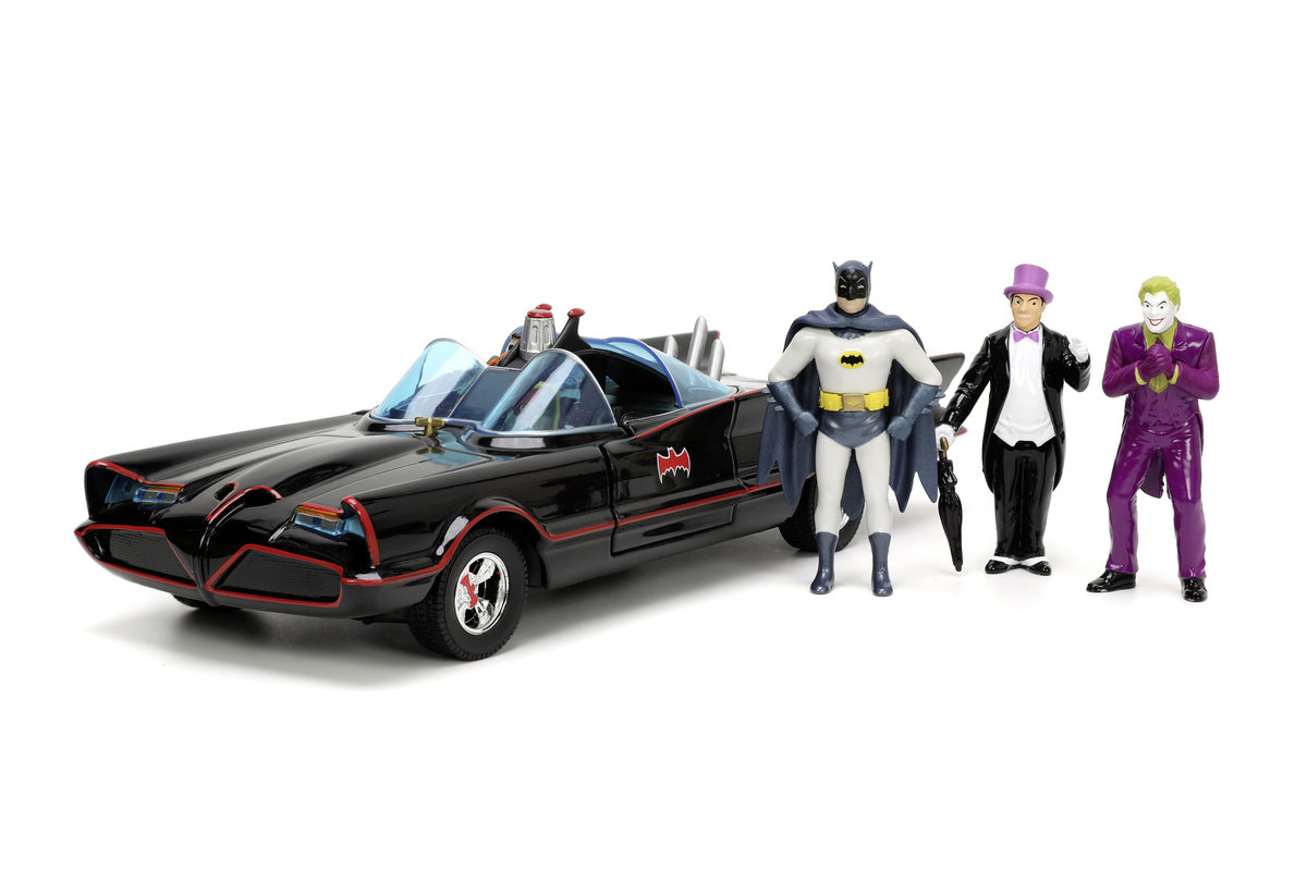 JADA CLASSIC TV SERIES BATMOBILE + 4 FIGURKI 1:24 253215011