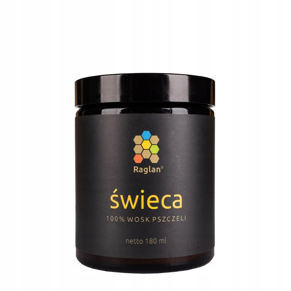 Świeca 100% Polski Wosk Pszczeli Raglan 180ml