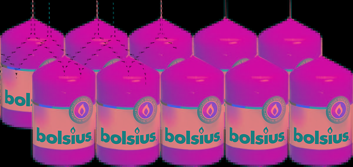 Świeca pieńkowa walec BOLSIUS 15H 8CM 10szt. ŻÓŁTA
