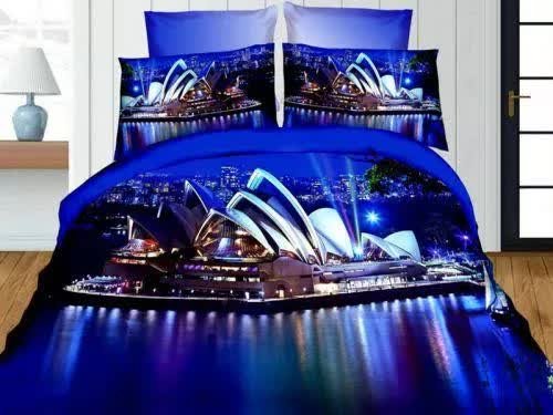 Komplet pościeli 3D Miasta Świata Sydney 160x200 3-częściowy