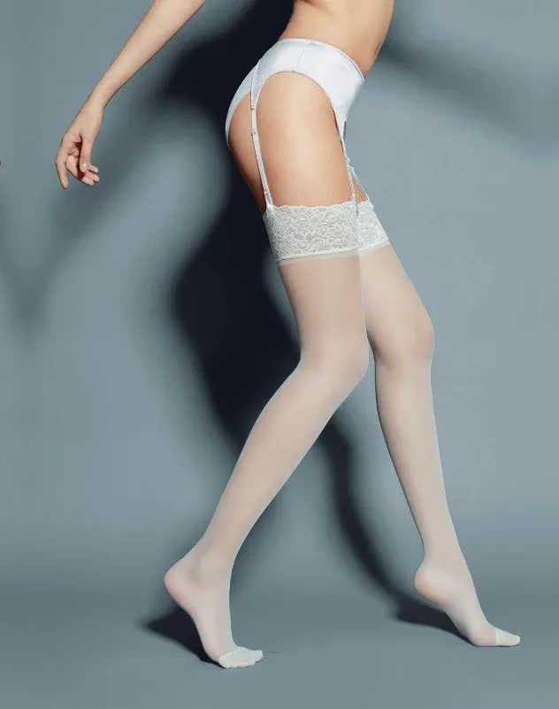 Veneziana Pończochy Calze Mary Bianco 1/2