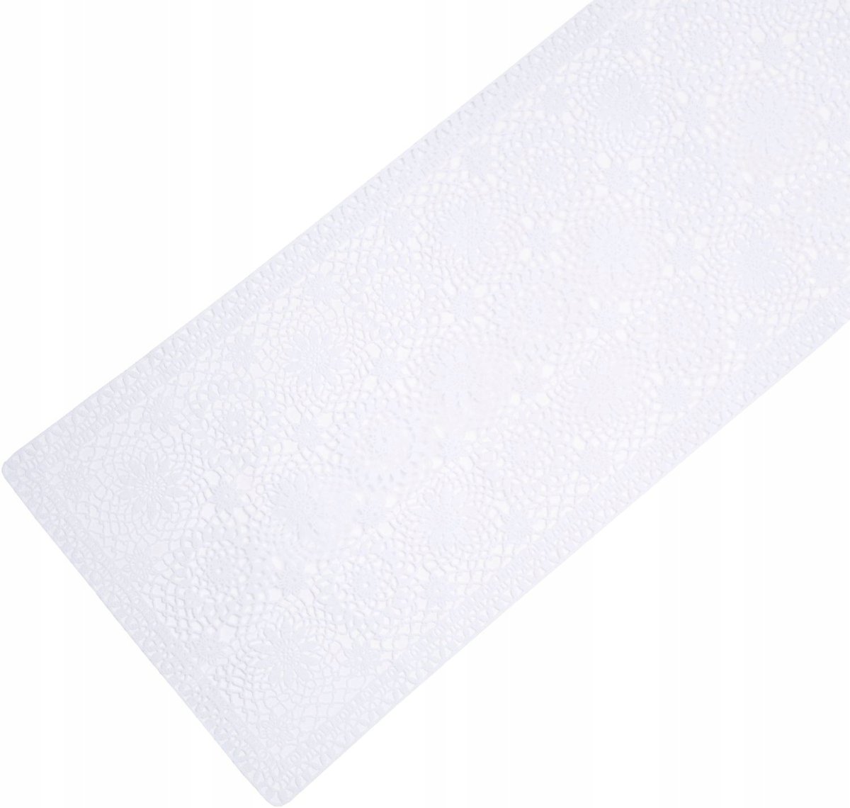 Bieżnik biały ażurowy cerata tworzywo na stół ławę 39x150 cm