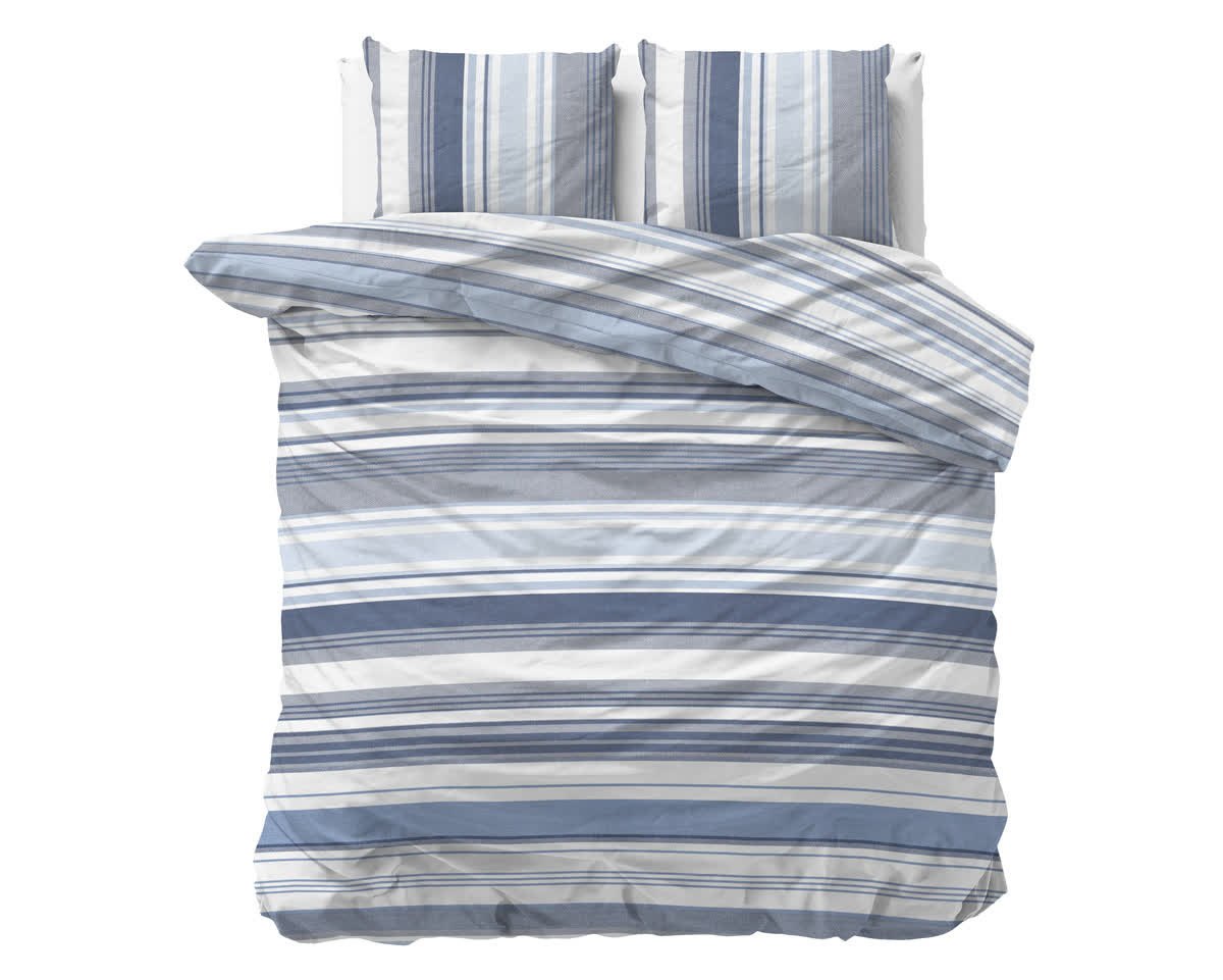 240x200/220 STRIPY niebieski  kpl pościeli mix