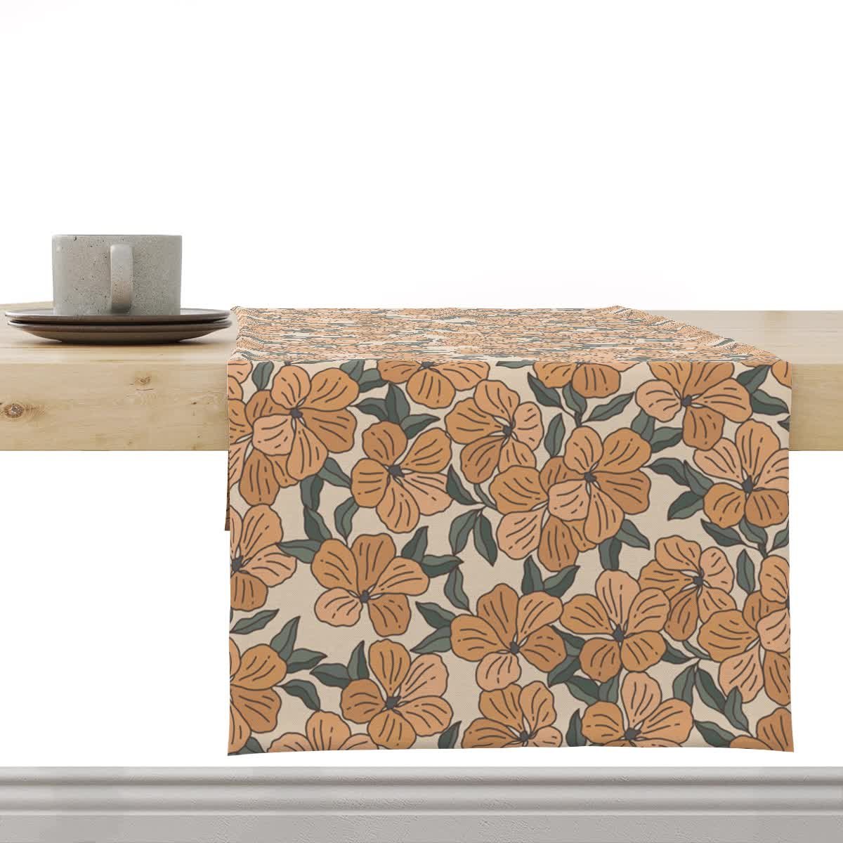 Bieżnik FLORAL wzór F39 tunbergia oskrzydlona 40 x 140 cm
