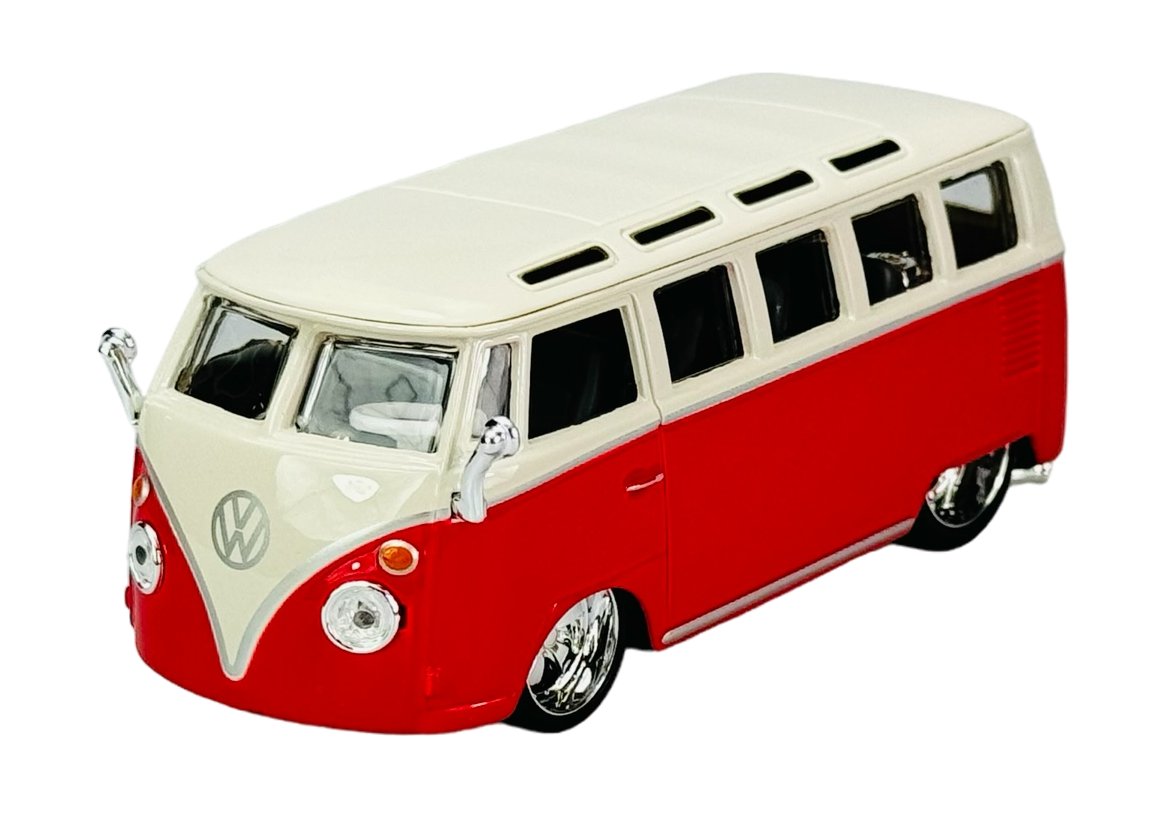 BBURAGO VW VOLKSWAGEN VAN SAMBA BIAŁO-CZERWONY 1:32 43000