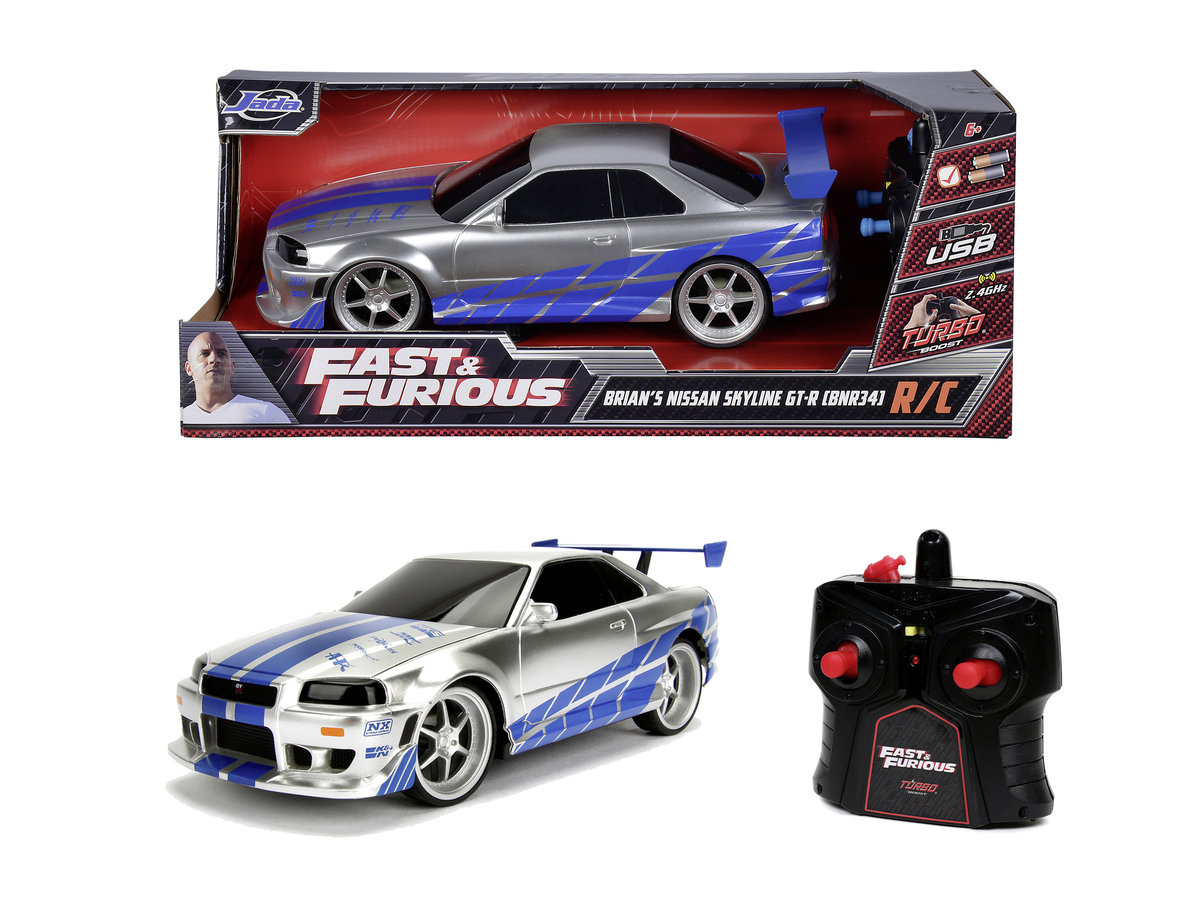 JADA FAST AND FURIOUS BRIAN'S NISSAN SKYLINE GT-R BNR34 R/C 253206007