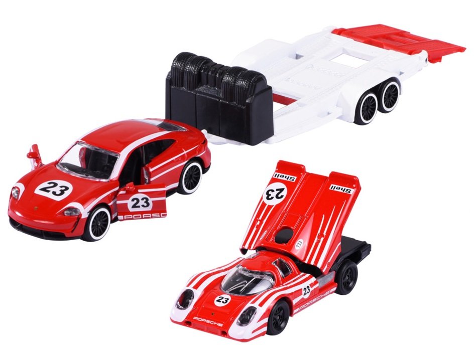 MAJORETTE 2-PACK PORSCHE TAYCAN TURBO S + 917 1:64