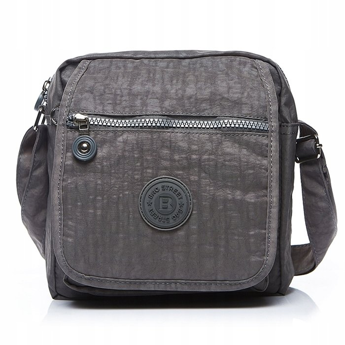 Kristy Lekka Torebka Listonoszka Mała Damska Materiałowa Szara Bag Street