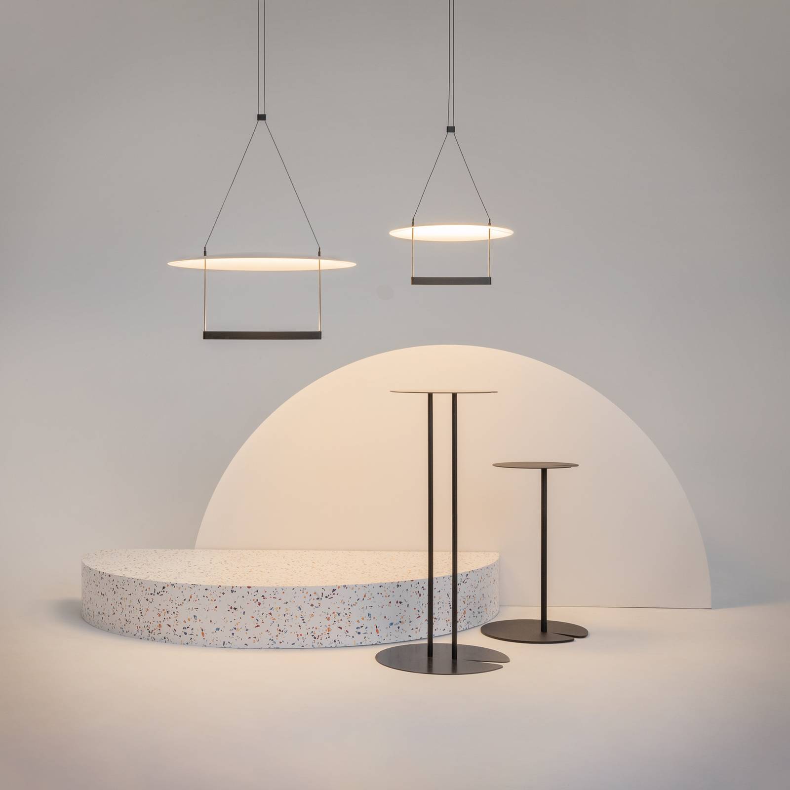 Lampa wisząca LED Maytoni Ambience, Ø 42 cm, czarny / biały