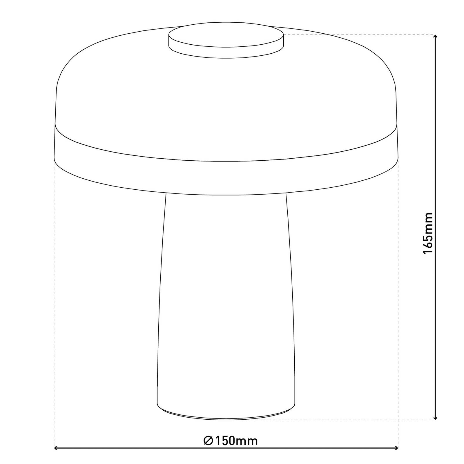 Näve Lampa stołowa LED Pilu, miętowa, wysokość 16,5 cm metal touchdim