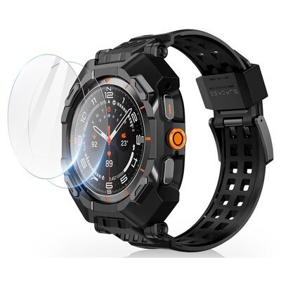 Pasek SUPCASE Unicorn Beetle Pro do Samsung Galaxy Watch Ultra (47mm) Czarny + szkło | Bezpłatny transport