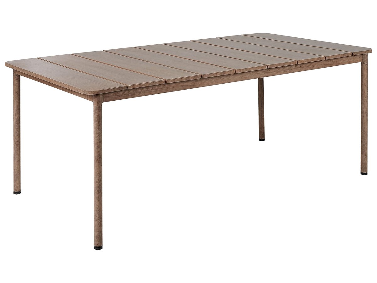 Stół ogrodowy 185x96 cm Metal Jasne drewno FLAVIA
