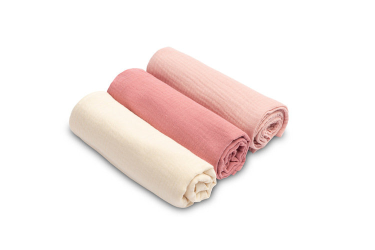 Pielucha Muślinowa Jednolita Różowa (Opak - 3 Szt)