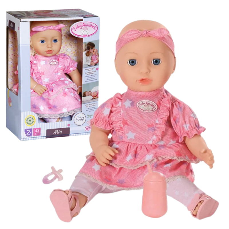 Baby Annabell Lalka Mia Bobas Dla Dzieci Z Akcesoriami 43cm