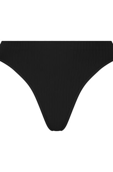 Hunkemöller Wysoko wycięte stringi Dianne Czarny