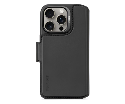Decoded Leather Detachable Wallet iPhone 16 Pro MagSafe black