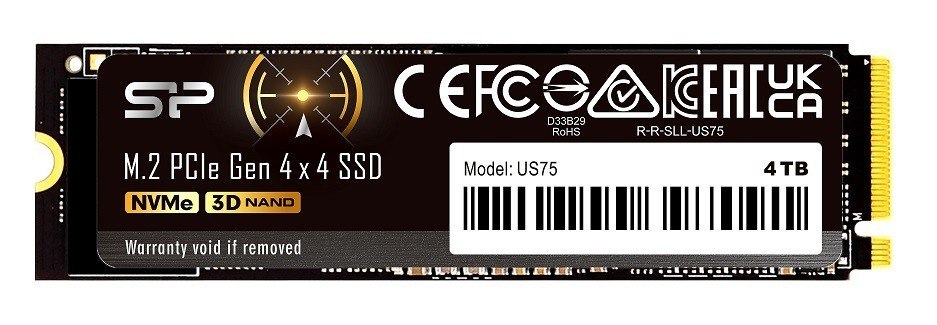 Silicon Power SSD US75 4TB M.2 PCIe Gen4x4 NVMe 1.4 SP04KGBP44US7505