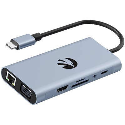 Hub HAWK HW-HUB1101 11w1 USB Typu C, Pasywny HUB1101