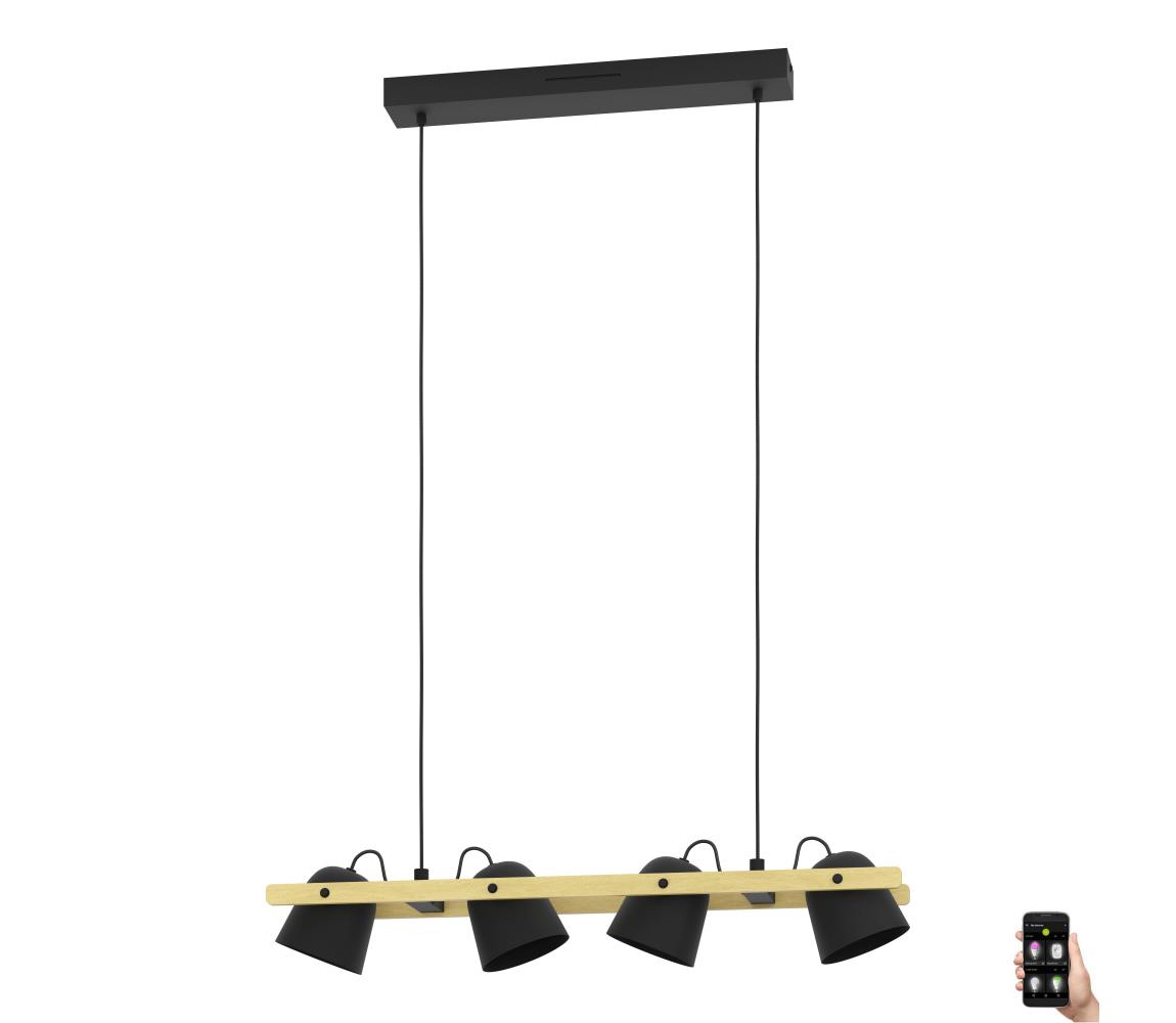 Eglo 900883 - LED RGBW Ściemnialny żyrandol na lince HORNWOOD-Z 4xLED/3,7W/230V