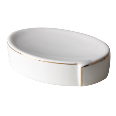 Mydelniczka Fold 12 x 8 x 2 cm biało-złoty