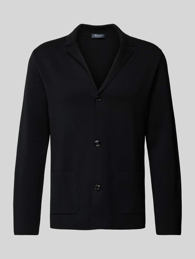 Kurtka z dzianiny z kołnierzem rewersowym