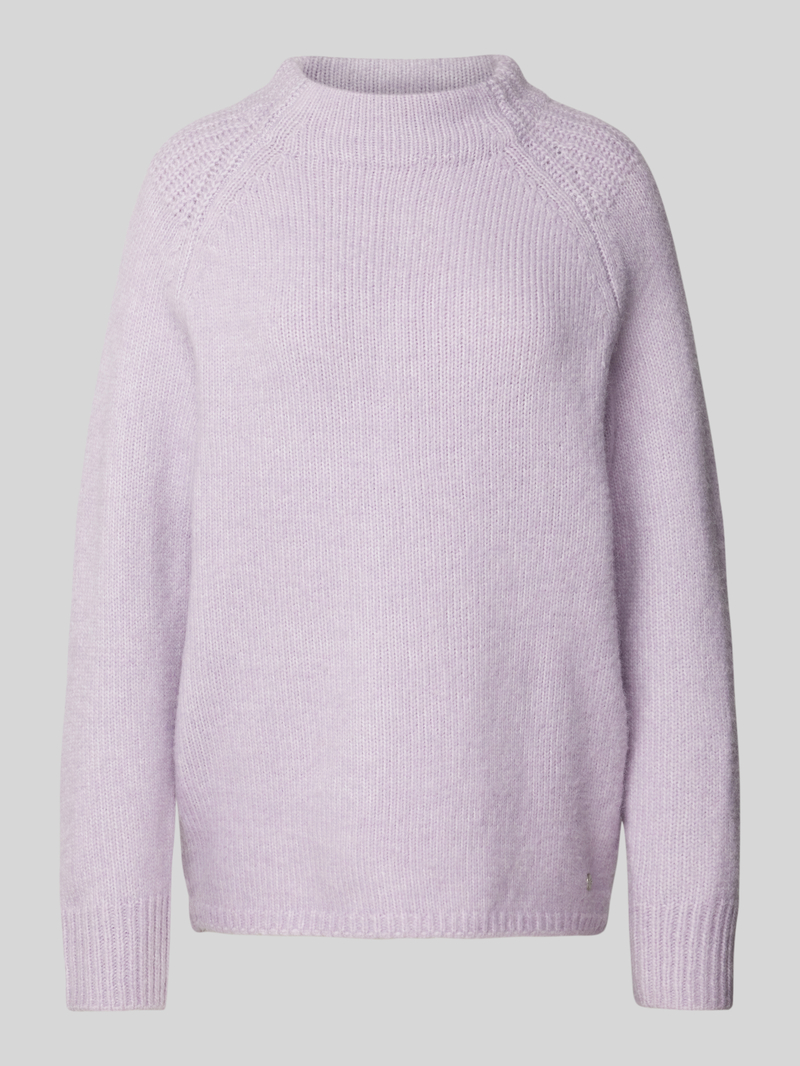 Sweter z dzianiny ze stójką
