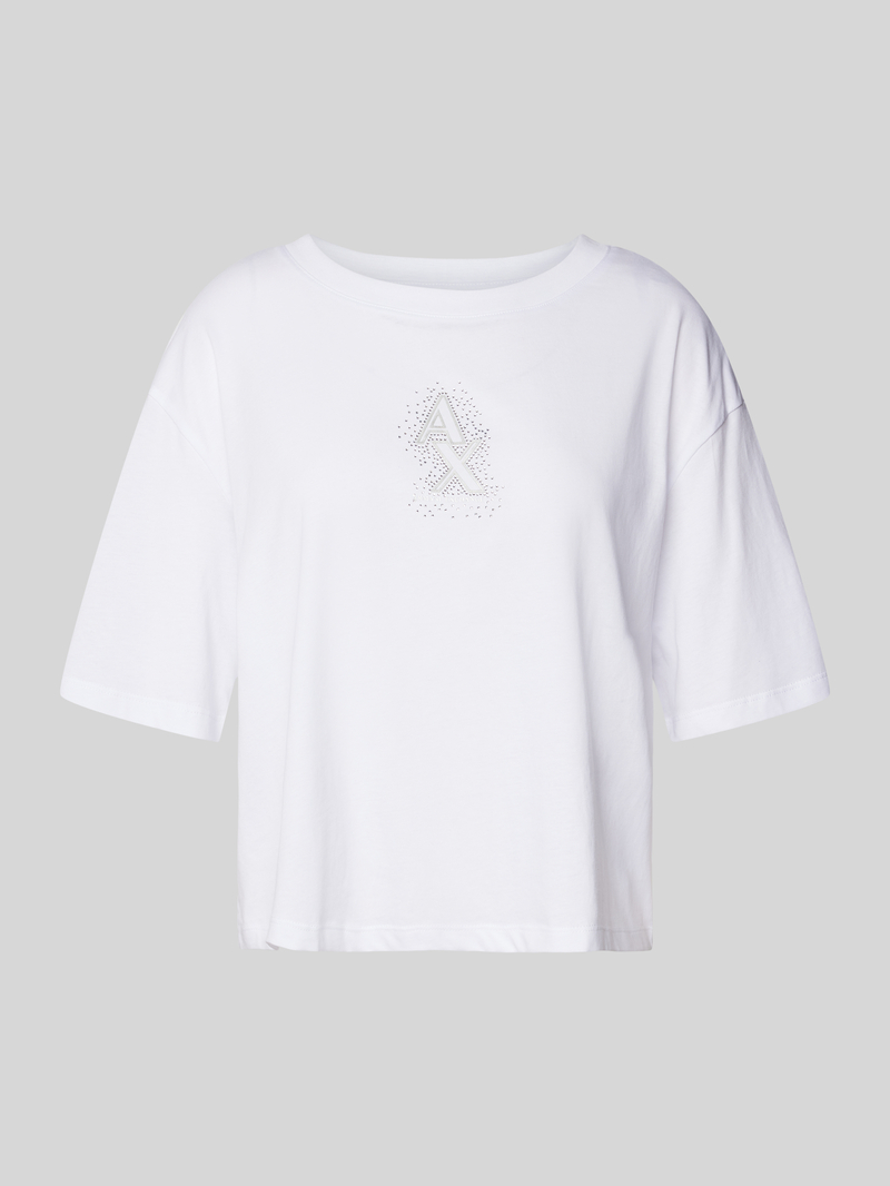 T-shirt krótki z nadrukiem z logo