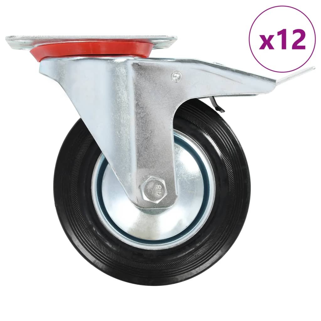Kółka skrętne VIDAXL, 160 mm, 12 szt.