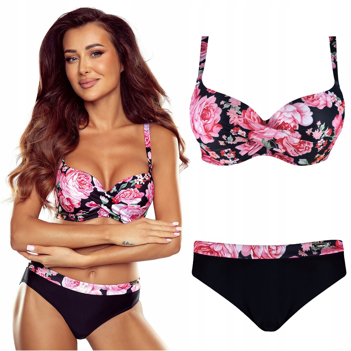 Strój kąpielowy dwuczęściowy GABBIANO Esther-EDX 01/A 38E M 75E