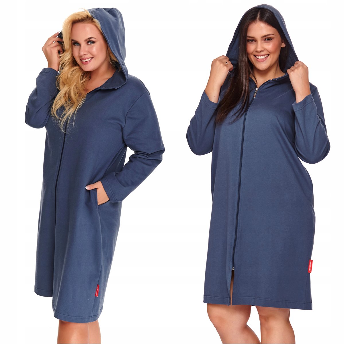 Szlafrok damski Doctor Nap 9708 DEEP BLUE L/40