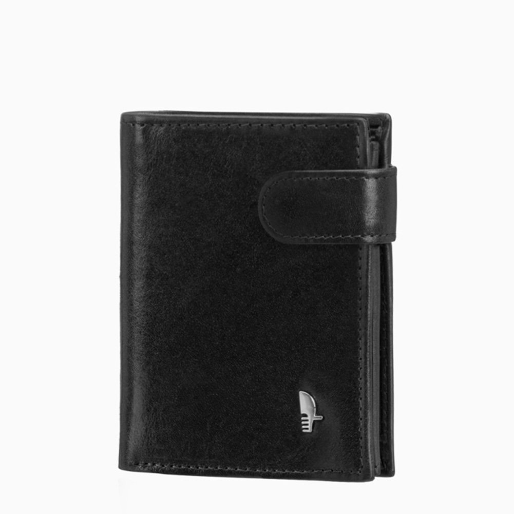 Portfel Męski Skórzany Zapinany RFID PUCCINI Na Karty Czarny CR2305-1