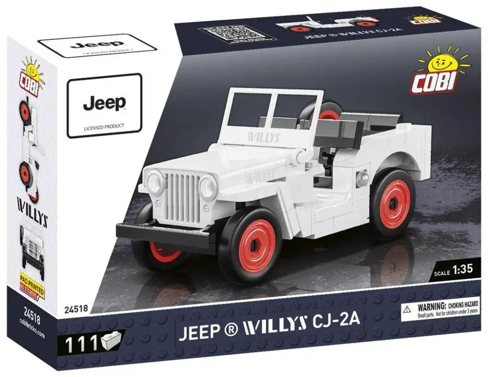 Jeep Willys CJ-2A biały - Cobi