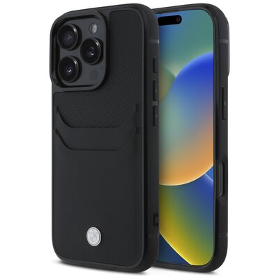 Etui BMW Sign Leather Cardslot do Apple iPhone 16 Pro Max Czarny | Bezpłatny transport