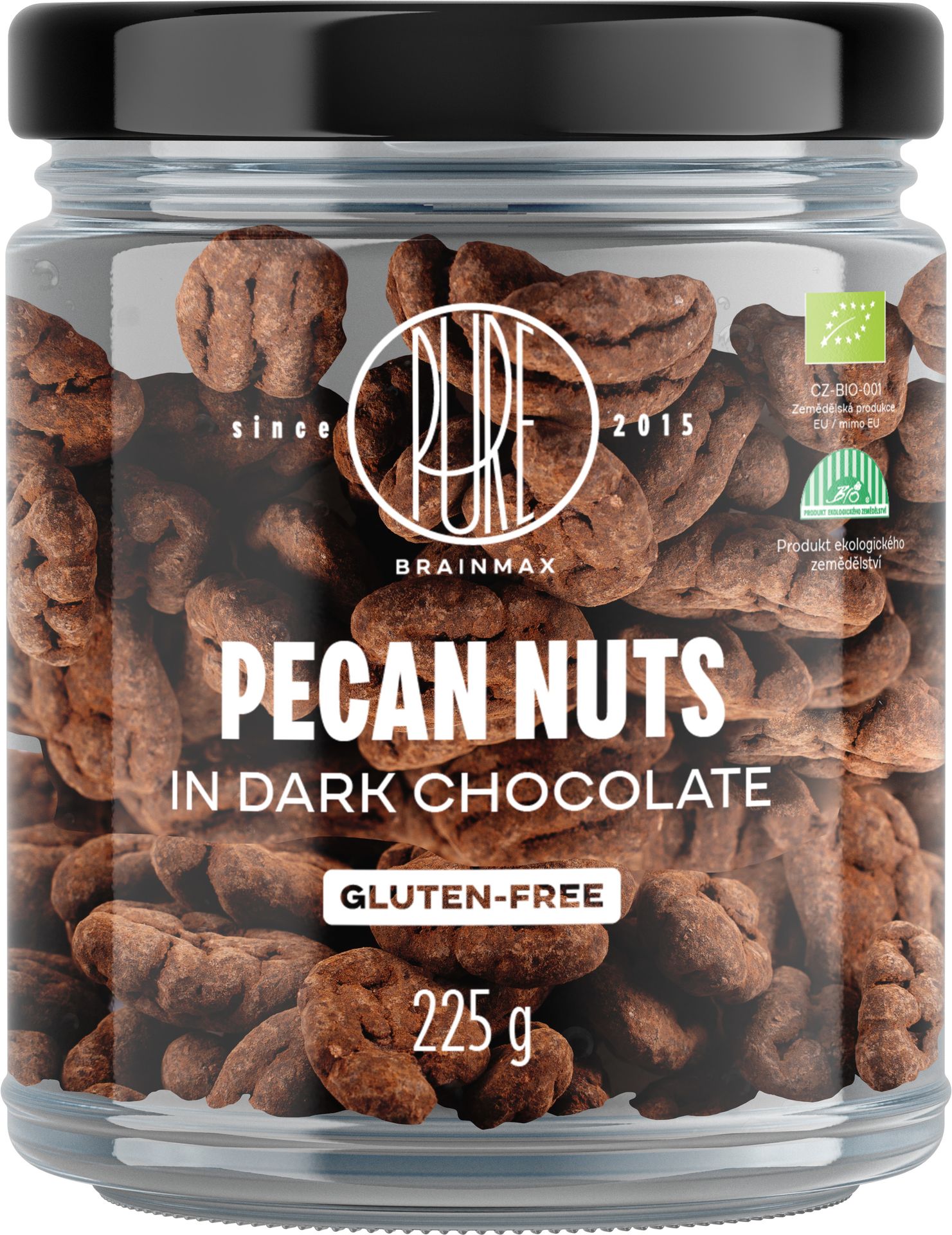 BrainMax Pure Pecans w ciemnej czekoladzie, BIO, 225 g