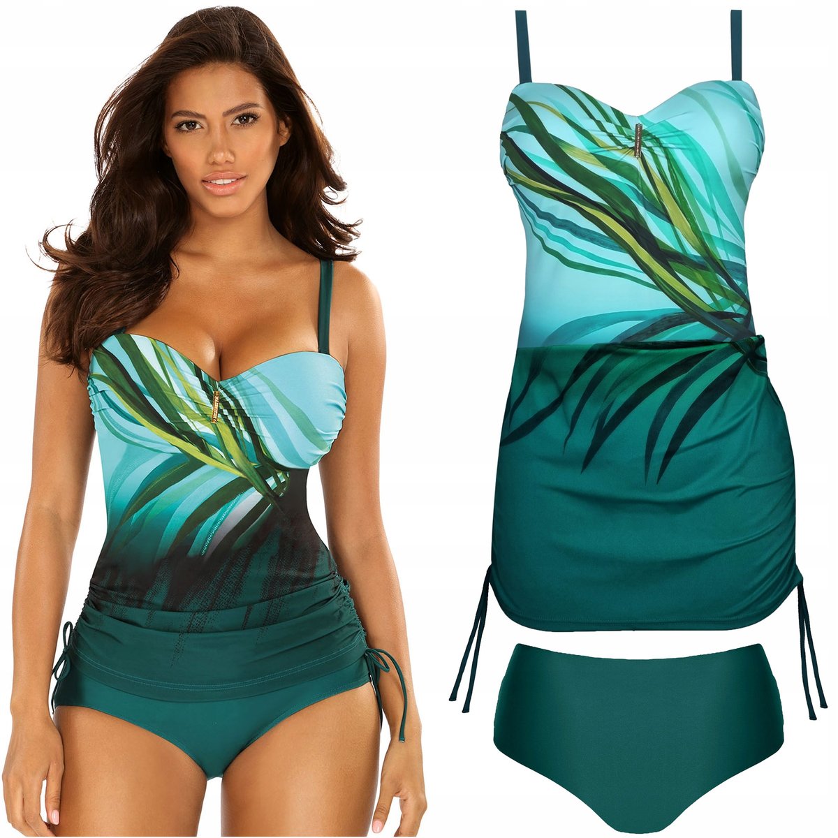 Tankini Strój kąpielowy dwuczęściowy SELF 8050 Madagascar 48C 4XL 95C