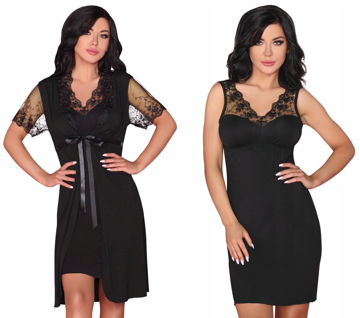 Szlafrok damski + koszula nocna Livia Corsetti Zorda S/M