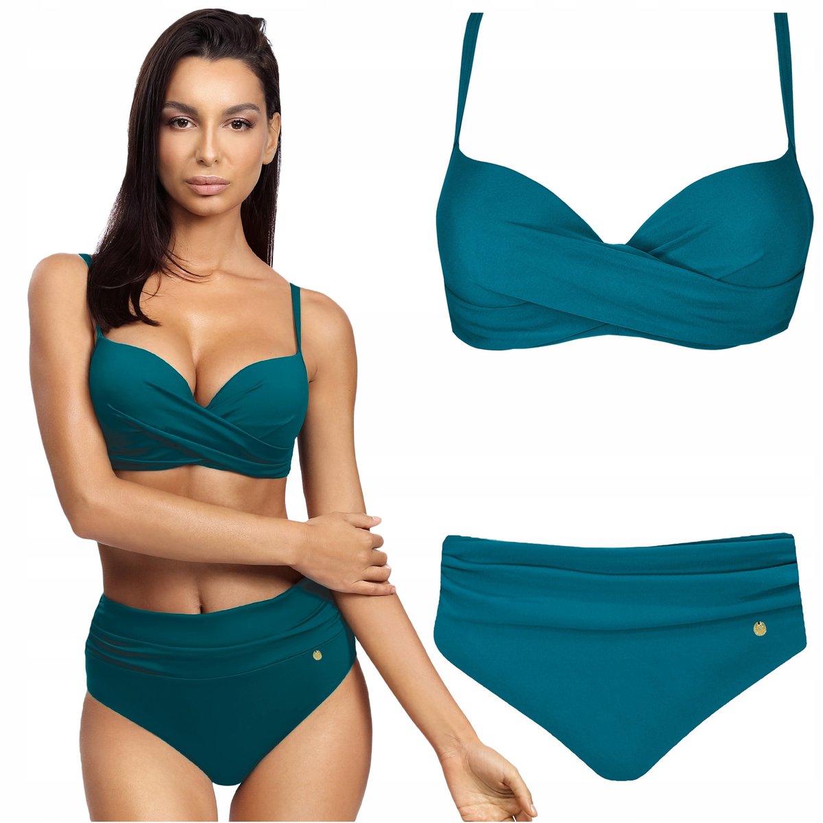 Strój kąpielowy dwuczęściowy wysoki stan SELF 730 R5 Bayamon 38C M 70C