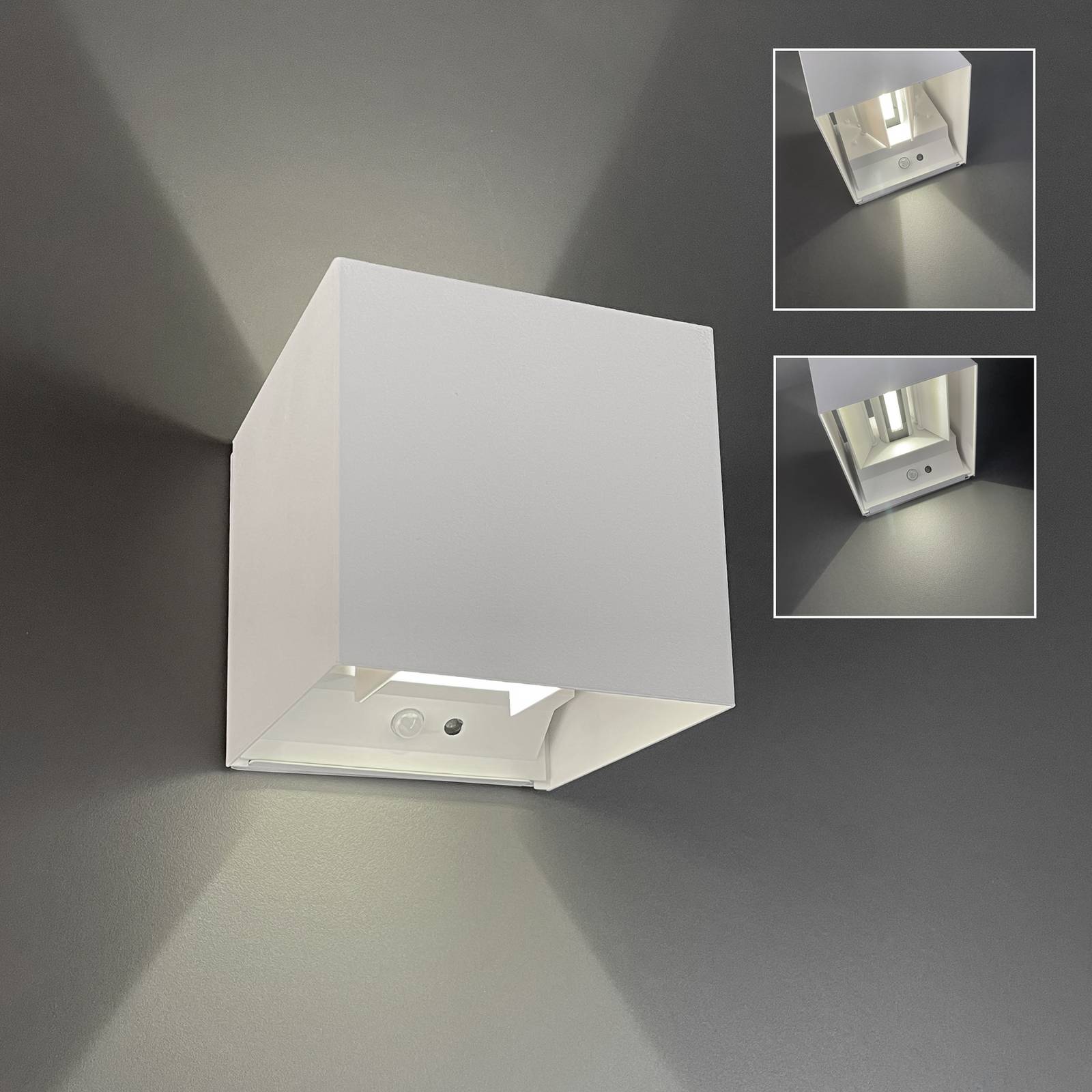 FH Lighting Akumulatorowa lampa ścienna LED Magnetics, biała, 120°, góra/dół, czujnik