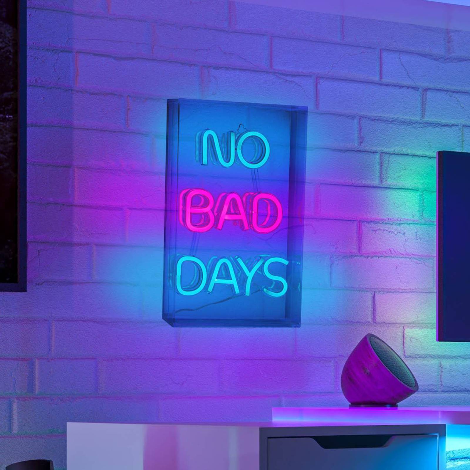 Näve Kinkiet do łazienki LED No Bad Days, przezroczysty, 30x18 cm plastikowy