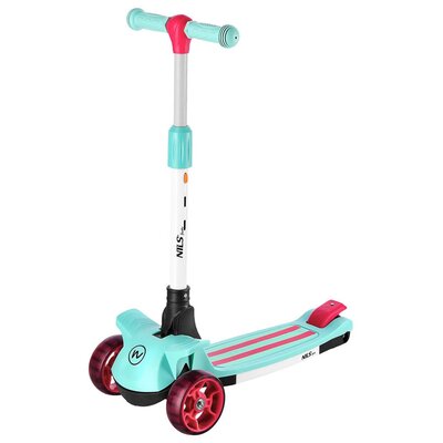 Hulajnoga dziecięca NILS FUN HLB10 LED miętowa
