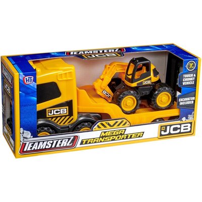 HTI TOYS, Teamsterz JCB transporter z koparką