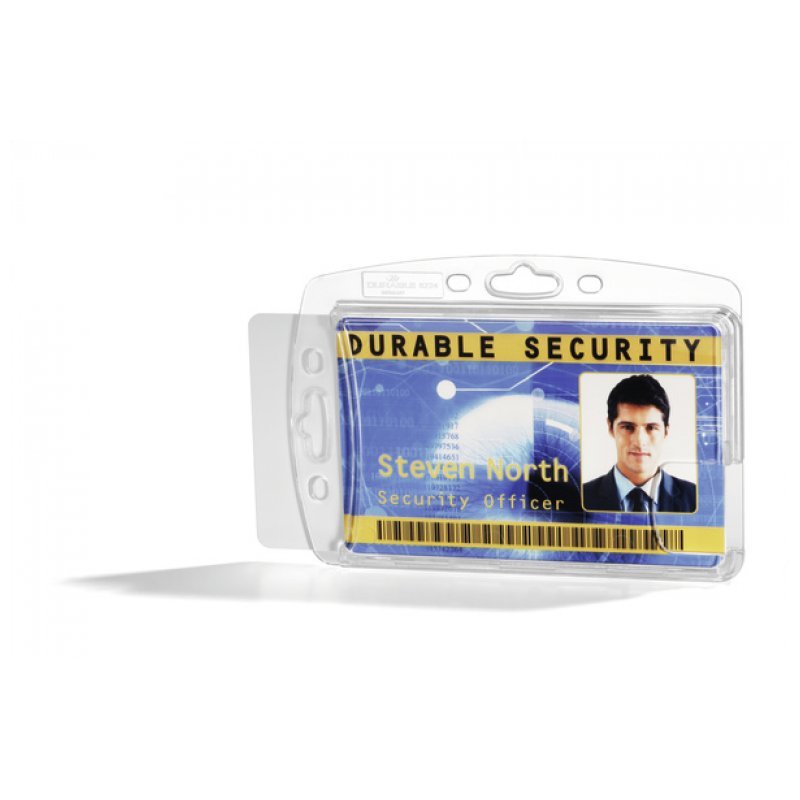 Etui na dwie karty plakietki identyfikatory Durable 10 szt.