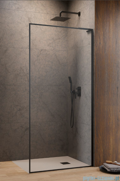 Radaway Modo F SL Brushed Gunmetal II kabina Walk-in 70x216cm prawa Szczotkowany Grafit szkło przejrzyste 10419074-92-01R