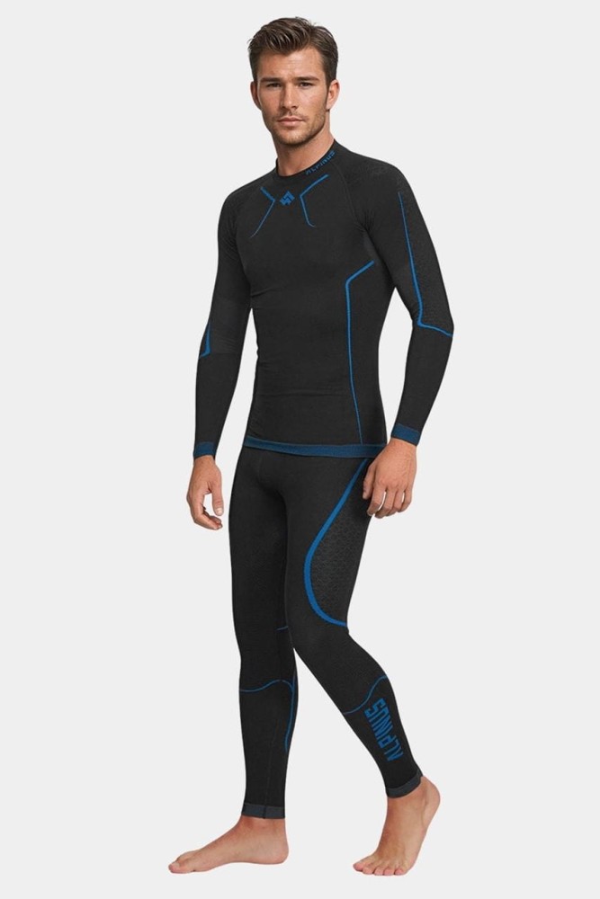 Komplet bielizny termoaktywnej męskiej Alpinus Lillehammer Set AO11565 czarno-niebieski