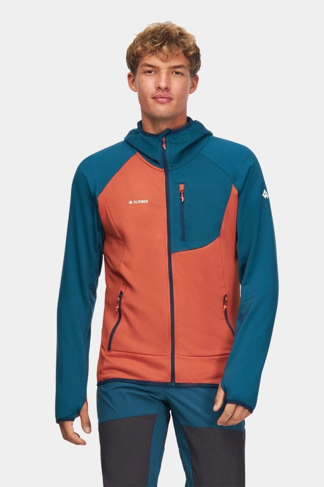 Bluza męska z kapturem Alpinus Naryn pomarańczowy